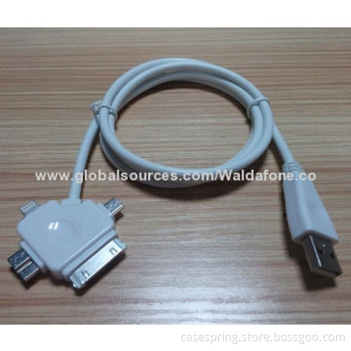 Newest 4-in-1 Multiple Charging and Data Sync USB Cable for Universal Cellphones with 1/2/3m Length